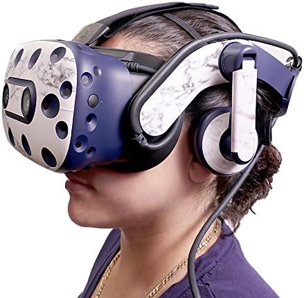 עור אדיסקינס תואם אוזניות HTC Vive Pro VR - עלי כותרת אדומים | כיסוי עטיפת מדבקות ויניל מגן, עמיד